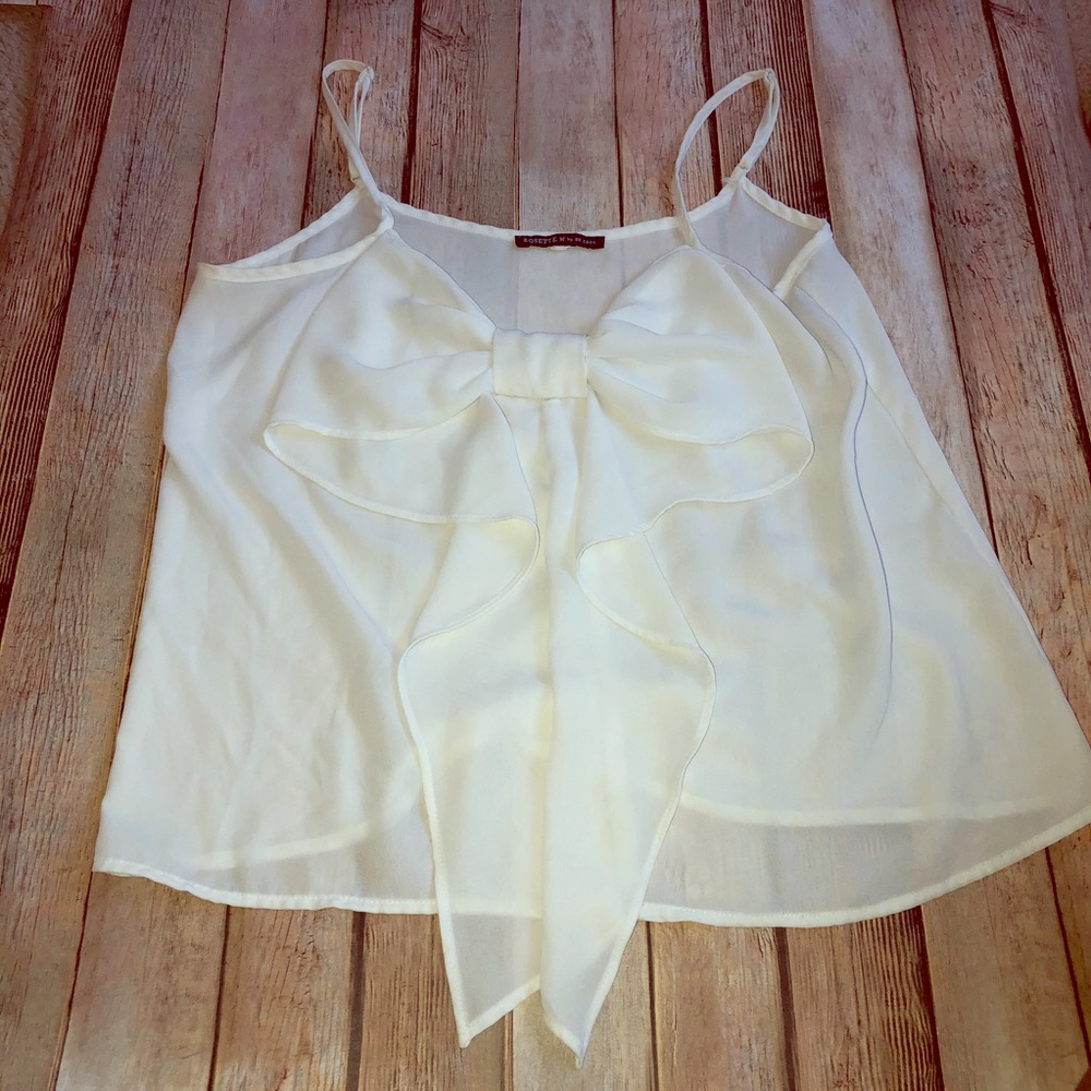 Bow Detail White Tank